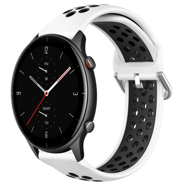22mm Perforated Breathable Sports Silicone Watch Band, For Amazfit GTR 2e