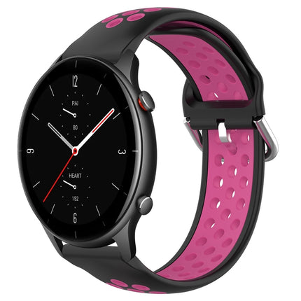 22mm Perforated Breathable Sports Silicone Watch Band, For Amazfit GTR 2e