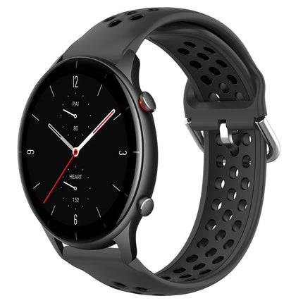 22mm Perforated Breathable Sports Silicone Watch Band, For Amazfit GTR 2e