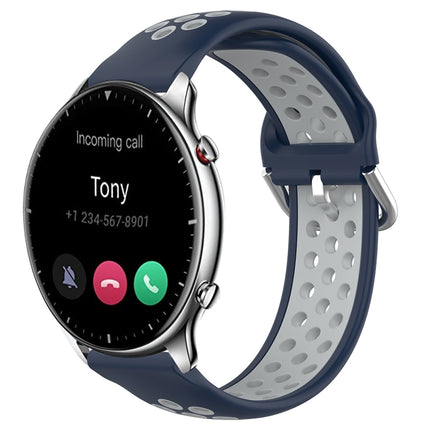 22mm Perforated Breathable Sports Silicone Watch Band, For Amazfit GTR 2