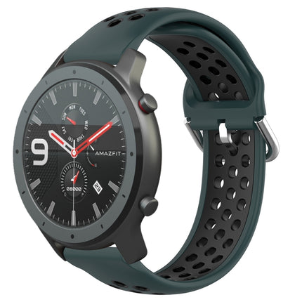 22mm Perforated Breathable Sports Silicone Watch Band, For Amazfit GTR 47mm