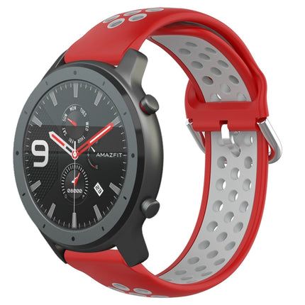 22mm Perforated Breathable Sports Silicone Watch Band, For Amazfit GTR 47mm