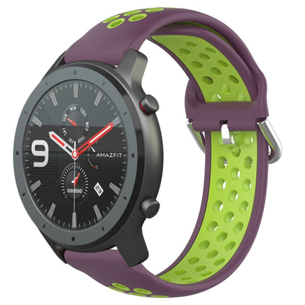 22mm Perforated Breathable Sports Silicone Watch Band, For Amazfit GTR 47mm