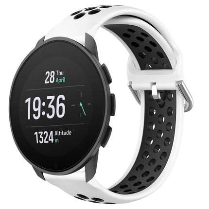 22mm Perforated Breathable Sports Silicone Watch Band, For Suunto 9 Peak Pro