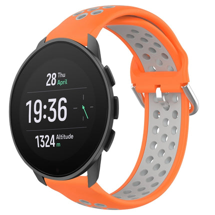 22mm Perforated Breathable Sports Silicone Watch Band, For Suunto 9 Peak Pro