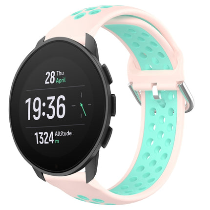 22mm Perforated Breathable Sports Silicone Watch Band, For Suunto 9 Peak Pro