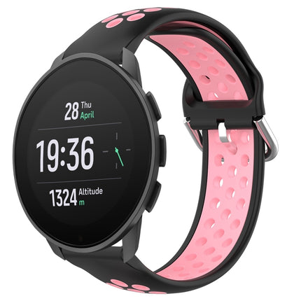 22mm Perforated Breathable Sports Silicone Watch Band, For Suunto 9 Peak Pro