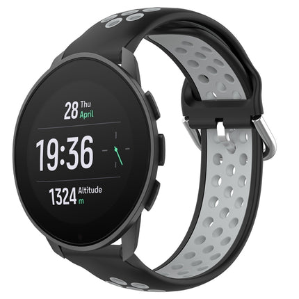 22mm Perforated Breathable Sports Silicone Watch Band, For Suunto 9 Peak Pro