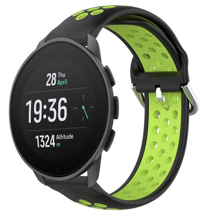 22mm Perforated Breathable Sports Silicone Watch Band, For Suunto 9 Peak Pro