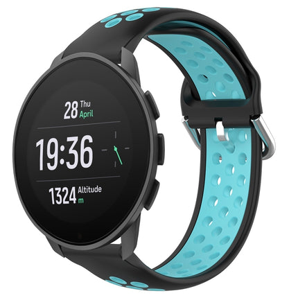 22mm Perforated Breathable Sports Silicone Watch Band, For Suunto 9 Peak Pro