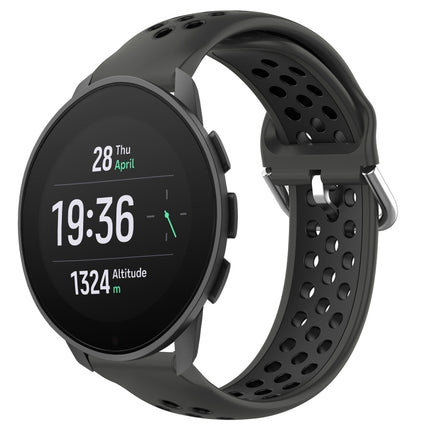 22mm Perforated Breathable Sports Silicone Watch Band, For Suunto 9 Peak Pro