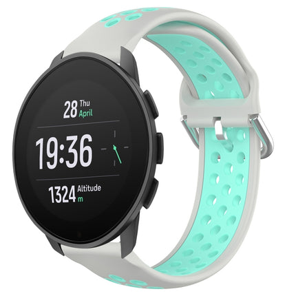 22mm Perforated Breathable Sports Silicone Watch Band, For Suunto 9 Peak Pro