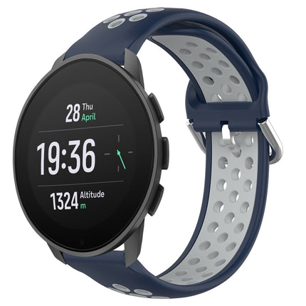 22mm Perforated Breathable Sports Silicone Watch Band, For Suunto 9 Peak Pro