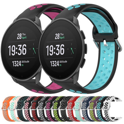 22mm Perforated Breathable Sports Silicone Watch Band, For Suunto 9 Peak Pro