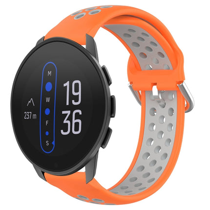 22mm Perforated Breathable Sports Silicone Watch Band, For Suunto 9 Peak