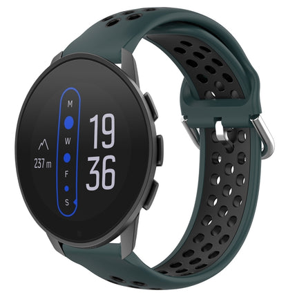22mm Perforated Breathable Sports Silicone Watch Band, For Suunto 9 Peak