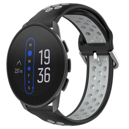 22mm Perforated Breathable Sports Silicone Watch Band, For Suunto 9 Peak