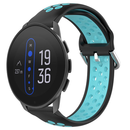 22mm Perforated Breathable Sports Silicone Watch Band, For Suunto 9 Peak