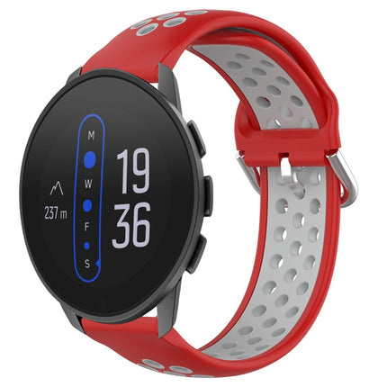 22mm Perforated Breathable Sports Silicone Watch Band, For Suunto 9 Peak