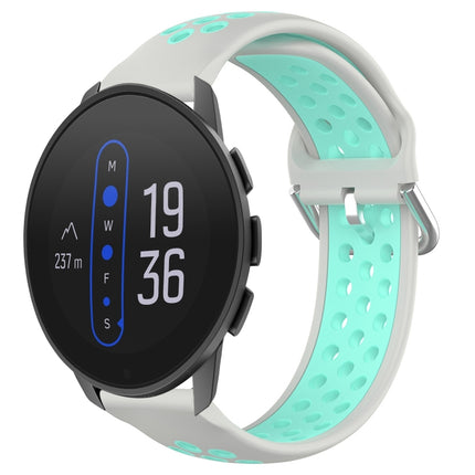 22mm Perforated Breathable Sports Silicone Watch Band, For Suunto 9 Peak