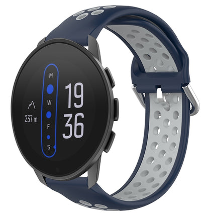 22mm Perforated Breathable Sports Silicone Watch Band, For Suunto 9 Peak