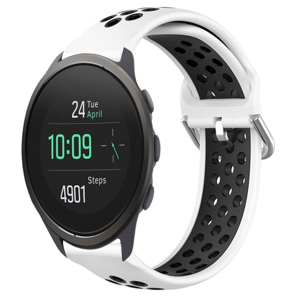 22mm Perforated Breathable Sports Silicone Watch Band, For Suunto 5 Peak