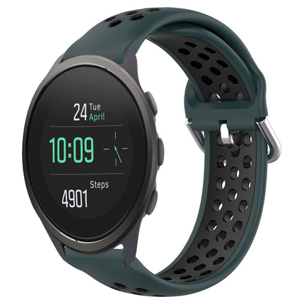 22mm Perforated Breathable Sports Silicone Watch Band, For Suunto 5 Peak