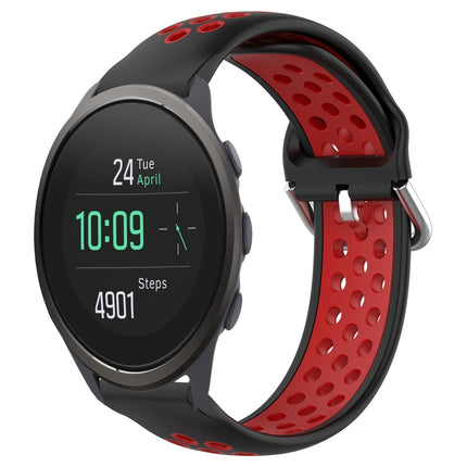 22mm Perforated Breathable Sports Silicone Watch Band, For Suunto 5 Peak
