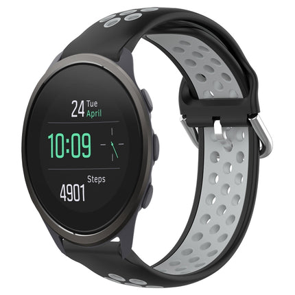 22mm Perforated Breathable Sports Silicone Watch Band, For Suunto 5 Peak