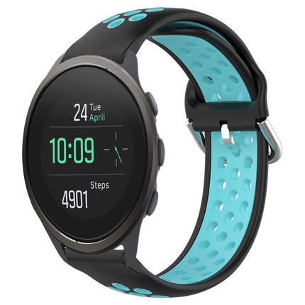 22mm Perforated Breathable Sports Silicone Watch Band, For Suunto 5 Peak
