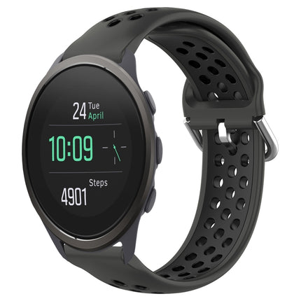 22mm Perforated Breathable Sports Silicone Watch Band, For Suunto 5 Peak