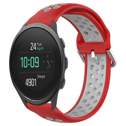 22mm Perforated Breathable Sports Silicone Watch Band, For Suunto 5 Peak