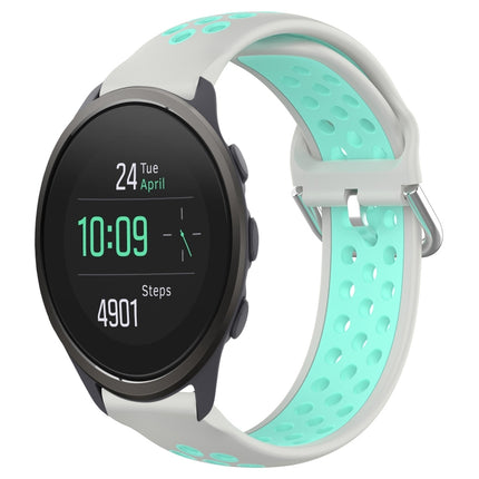 22mm Perforated Breathable Sports Silicone Watch Band, For Suunto 5 Peak