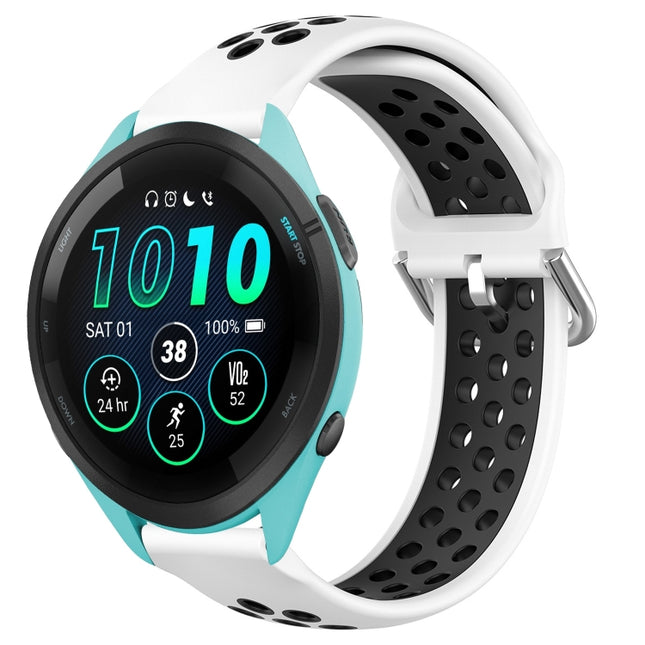 22mm Perforated Breathable Sports Silicone Watch Band, For Garmin Forerunner 265
