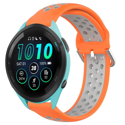 22mm Perforated Breathable Sports Silicone Watch Band, For Garmin Forerunner 265