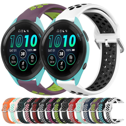 22mm Perforated Breathable Sports Silicone Watch Band, For Garmin Forerunner 265