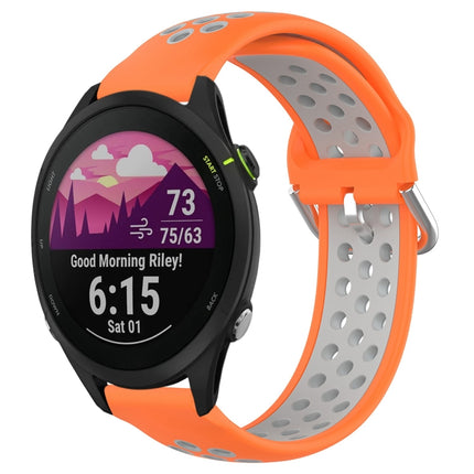 22mm Perforated Breathable Sports Silicone Watch Band, For Garmin Forerunner 255