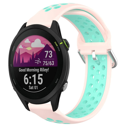 22mm Perforated Breathable Sports Silicone Watch Band, For Garmin Forerunner 255 Music