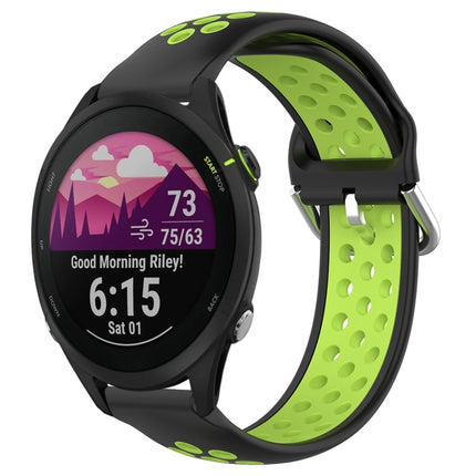 22mm Perforated Breathable Sports Silicone Watch Band, For Garmin Forerunner 255 Music