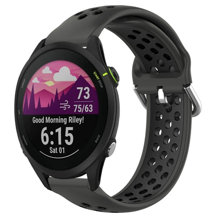 22mm Perforated Breathable Sports Silicone Watch Band, For Garmin Forerunner 255 Music