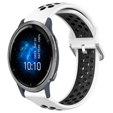 22mm Perforated Breathable Sports Silicone Watch Band, For Garmin Venu 2