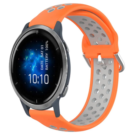 22mm Perforated Breathable Sports Silicone Watch Band, For Garmin Venu 2
