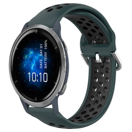 22mm Perforated Breathable Sports Silicone Watch Band, For Garmin Venu 2