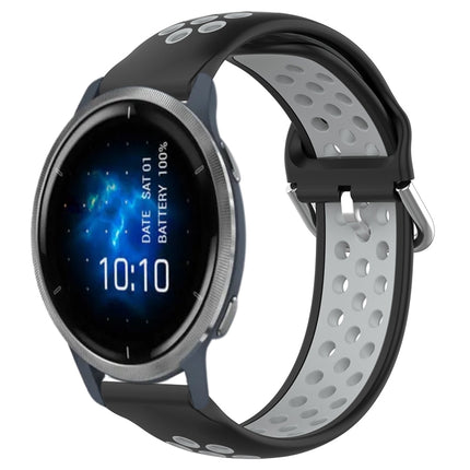 22mm Perforated Breathable Sports Silicone Watch Band, For Garmin Venu 2