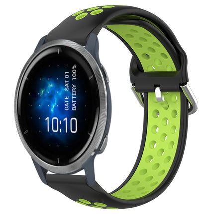 22mm Perforated Breathable Sports Silicone Watch Band, For Garmin Venu 2