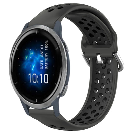 22mm Perforated Breathable Sports Silicone Watch Band, For Garmin Venu 2