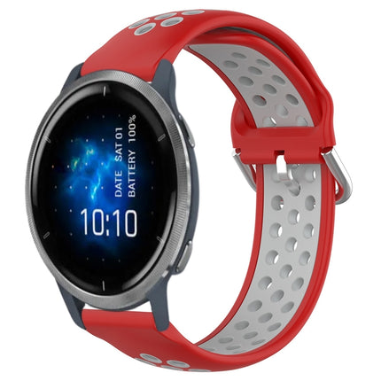 22mm Perforated Breathable Sports Silicone Watch Band, For Garmin Venu 2