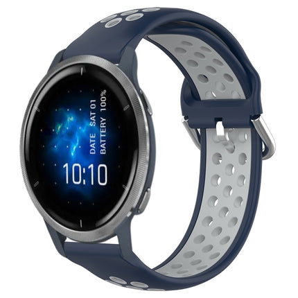 22mm Perforated Breathable Sports Silicone Watch Band, For Garmin Venu 2