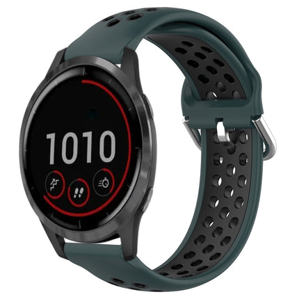 22mm Perforated Breathable Sports Silicone Watch Band, For Garmin Vivoactive4