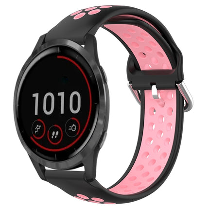 22mm Perforated Breathable Sports Silicone Watch Band, For Garmin Vivoactive4
